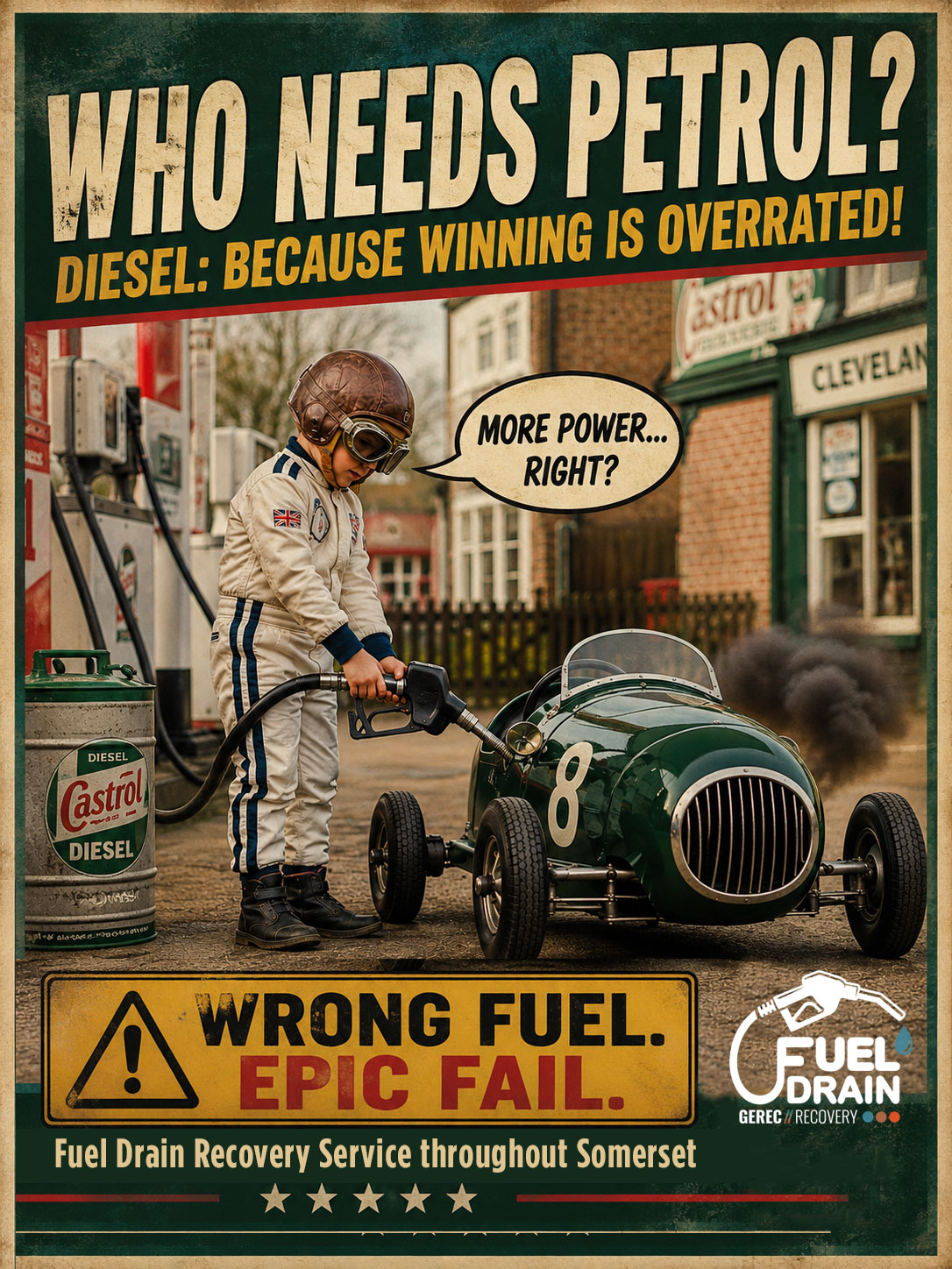 emergency fuel drain recovery